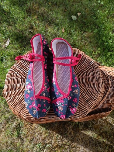 Flache schuhe stoff blau - schuhe,